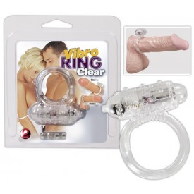 Прозрачное эрекционное виброкольцо Vibro Ring Clear