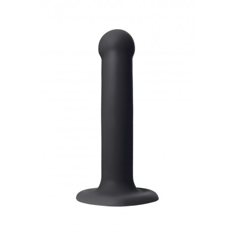 Черный фаллос на присоске Silicone Bendable Dildo S - 17 см.