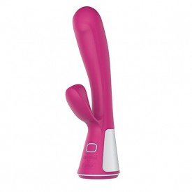 Розовый интерактивный вибратор Kiiroo Ohmibod Fuse - 18 см.