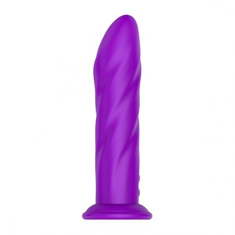 Фиолетовый вибратор-ротатор NAGHI NO.24 RECHARGEABLE VIBRATOR - 17,5 см.